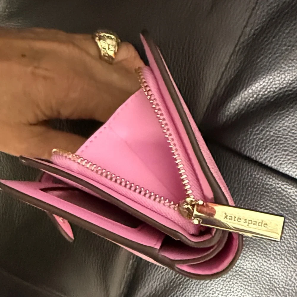 Kate Spade Pink Floral Pattern Spade Wallet - Picture 9 of 15
